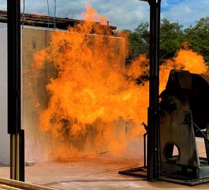 QUT researchers tested a full-scale bushfire safe room at the QFES facility in Brisbane