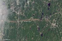 Landsat Image June 5, 2011, Showing  Tornado Track