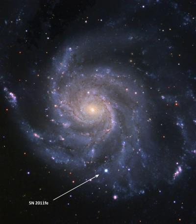 SN 2011fe in Pinwheel Galaxy (M101)