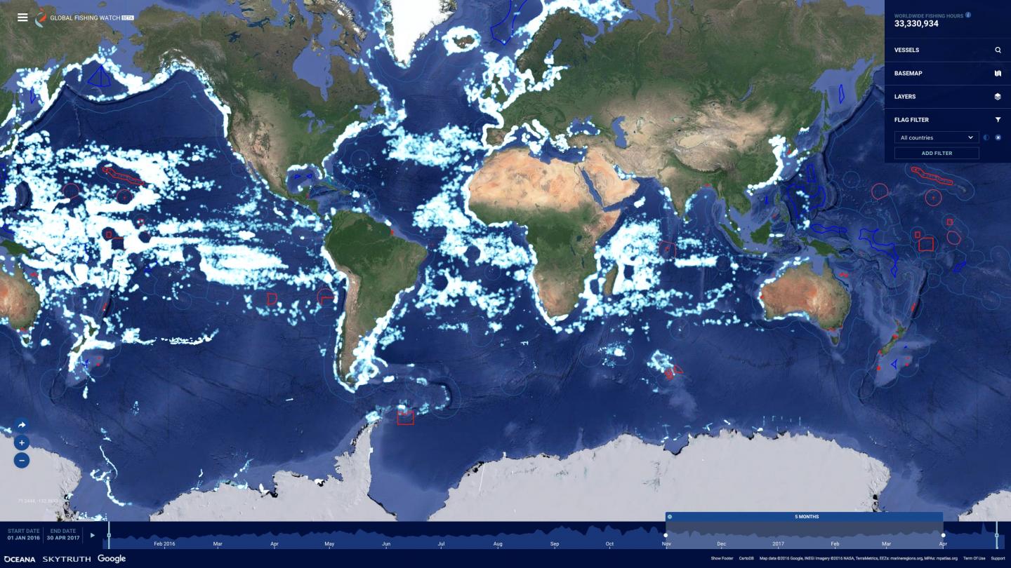 New Global Fishing Watch Beta Release 2.0 Commercial Fishing Activity Map Interface