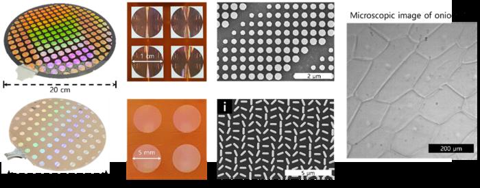 Wafer-scale manufacturing of a near-infrared metalens and a high-resolution image of onion epidermis captured using this technology