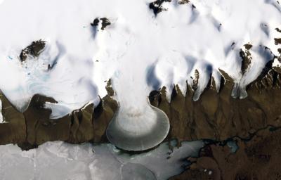 Elephant Foot Glacier from Space