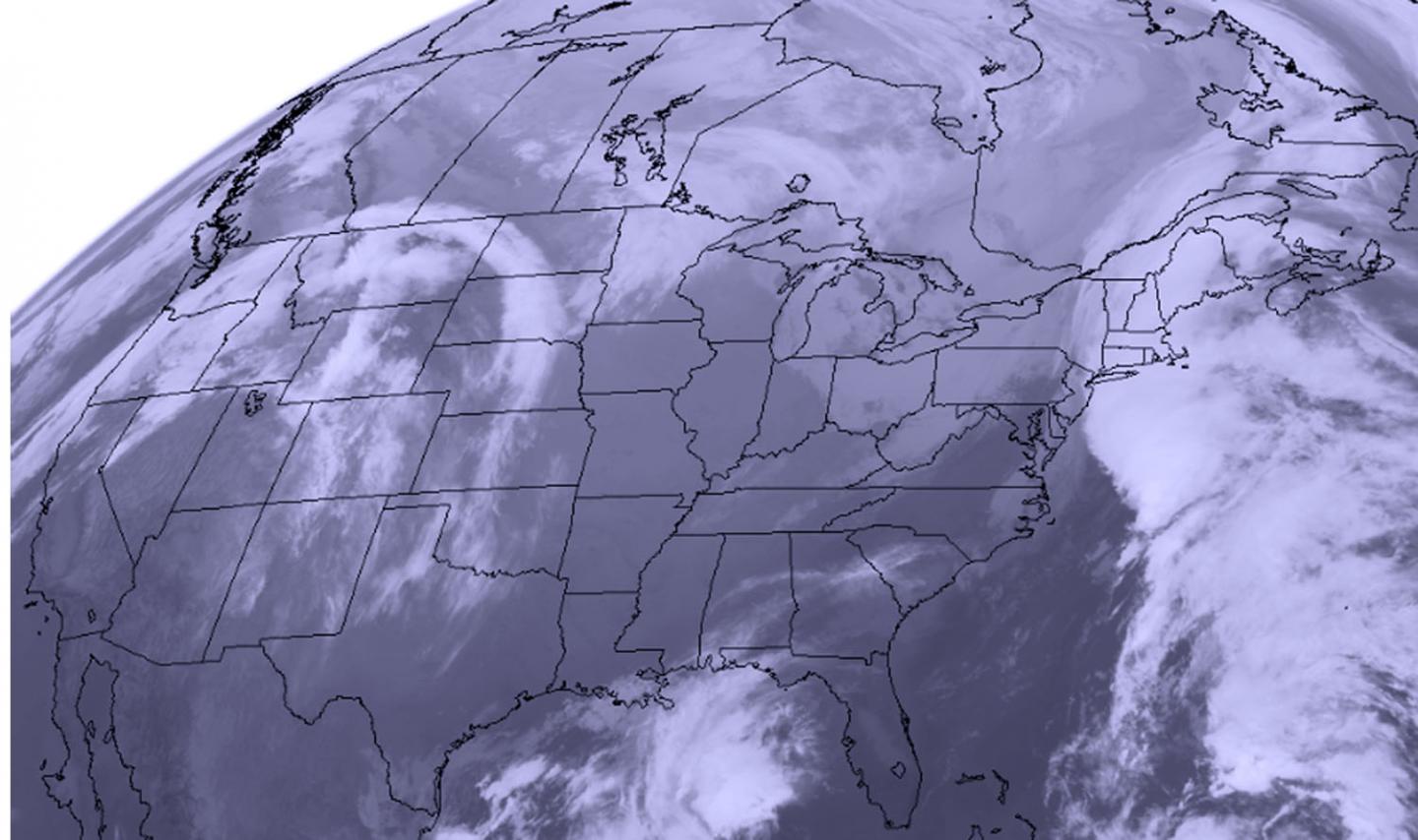 GOES Image of Thanksgiving Storms