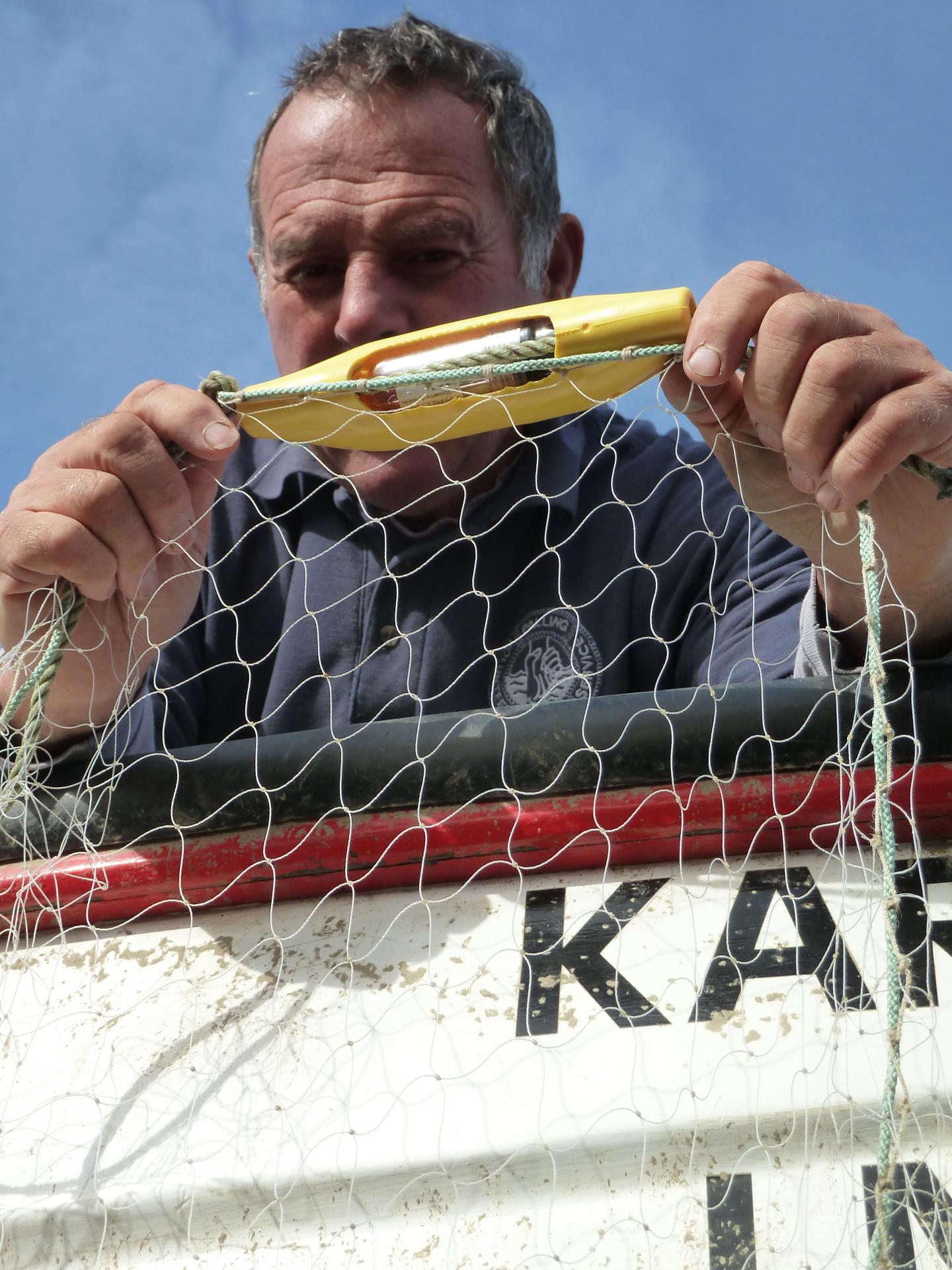 A fisherman with a pinger
