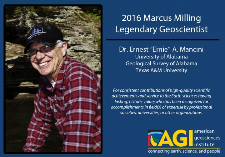 Ernest Mancini Legendary Geoscientist Award
