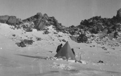 1912 Campsite of Researchers Led by Geologist Raymond Priestle on Mt. Erebus