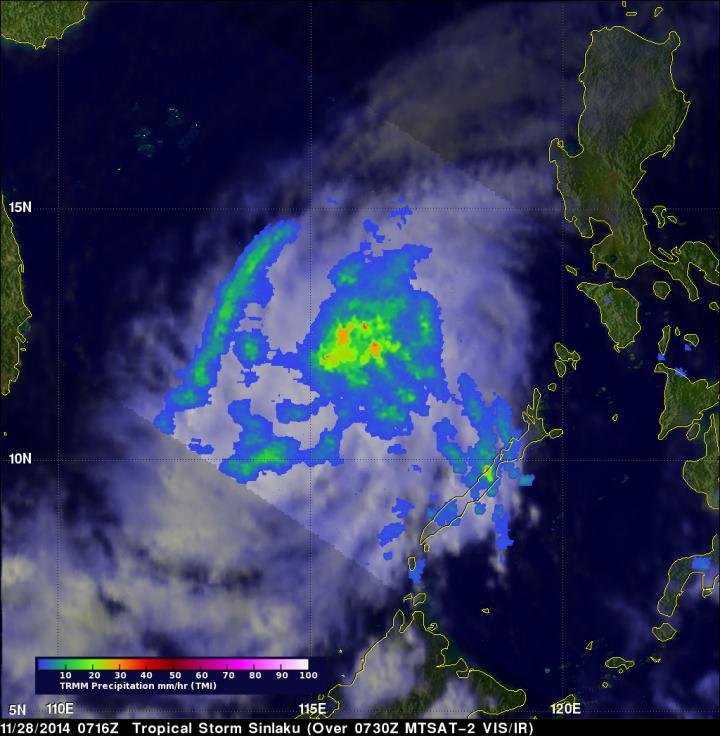 TRMM Image of Sinlaku