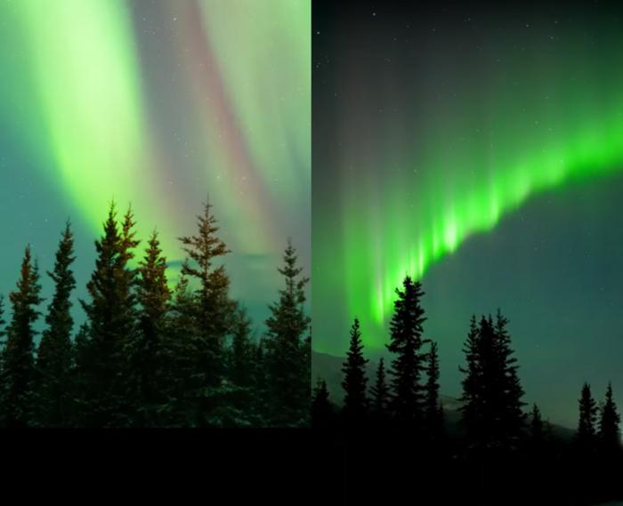 Normal and enhanced aurora