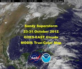 Satellite Captures the Life and Death of Hurricane Sandy on Halloween
