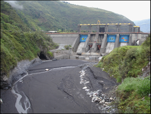 Agoyan dam in the Andes Mountains of Ecuador