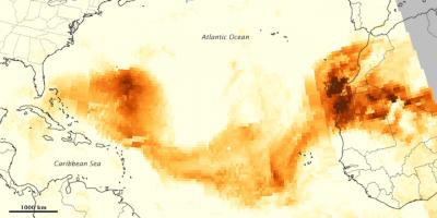 NASA Sees Dust Plume Over the Atlantic