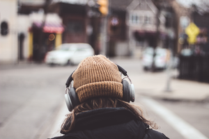 Someone listening to music