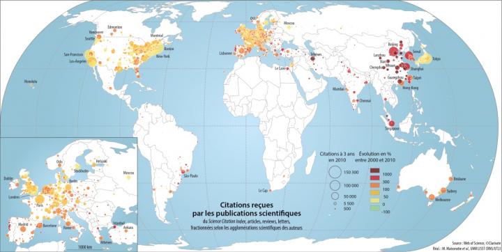 Evolution of the Distribution of Citations Received by Publications Published Between 2000 and 2010