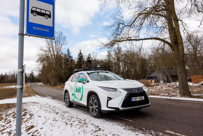 In the picture is the test vehicle of the University of Tartu's Autonomous Driving Lab in Vorbus.