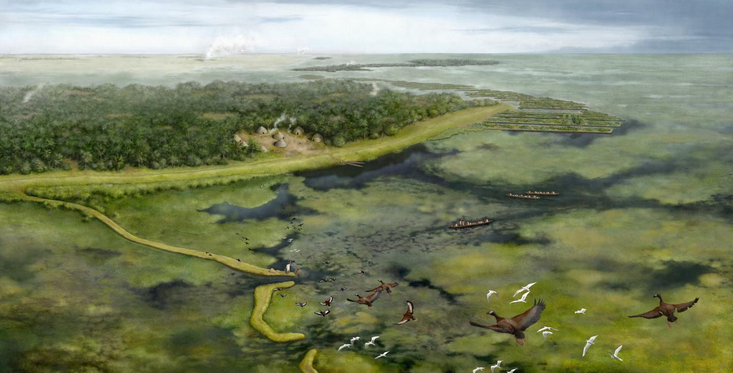 Representation of the pre-Columbian landscape in SW Amazonia around 3,500 years ago