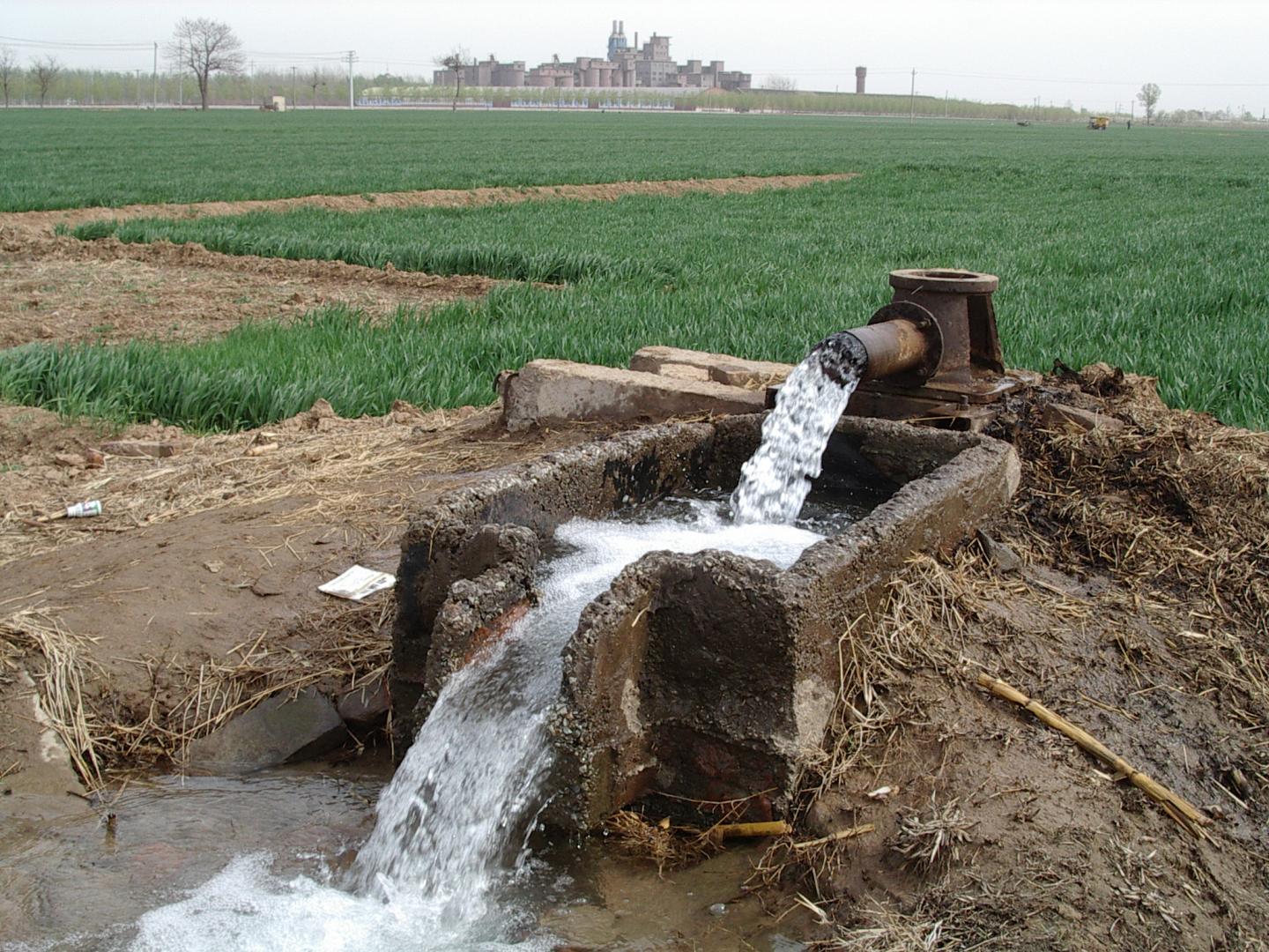 Groundwater Flows from a well in North China