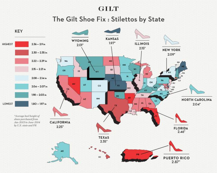 Stilettos by State