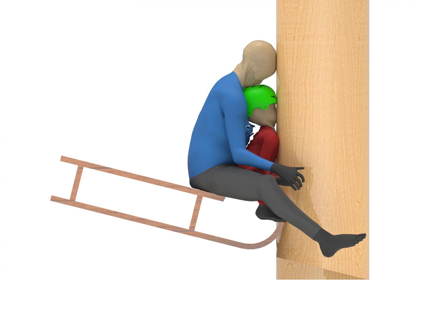 Toboggan accident crash test Without helmet, EurekAlert!