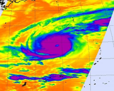 Infrared Image of Typhoon Nida on Nov. 28