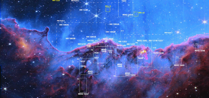 JWST infrared image of Cosmic Cliffs