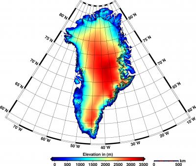 Greenland's Elevation Map