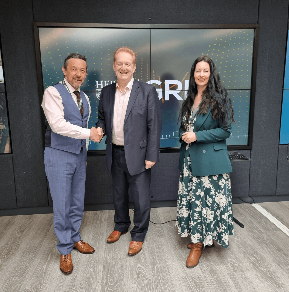 Anthony Harford, Head of Business Development at Heriot-Watt University; Mark Cook, Chair of ABHI and Chair of Scottish Brain Sciences; Michelle Beukes, Business Development Manager at Heriot-Watt University