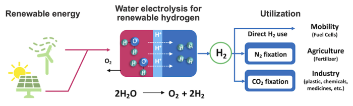 The process of sustainable hydrogen production