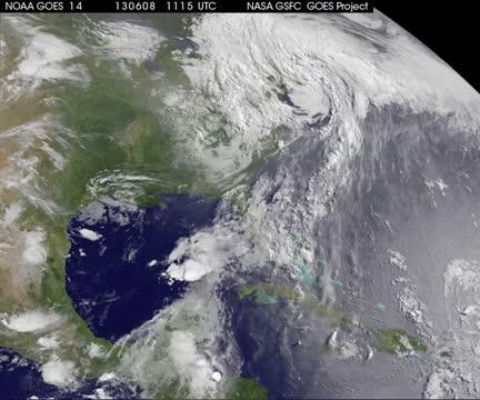 NASA Animation Sees Post-Tropical Storm Andrea Speed Away