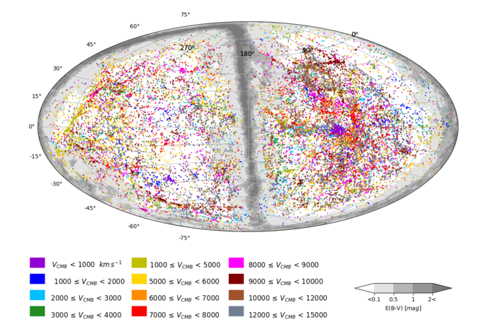 Full-sky map showing  56,000 galaxies