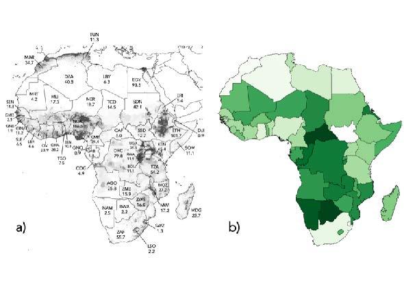 African Population Density Map