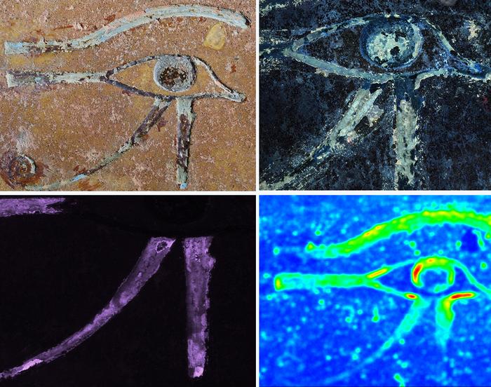 Multi-spectral imaging and chemical analysis of the Udjat Eye from the Sarcophagus of Thutmes III