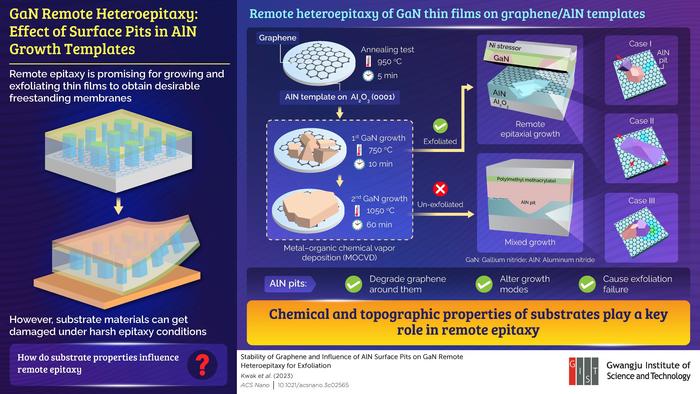 Effect of AlN surface pits on GaN remote epitaxy