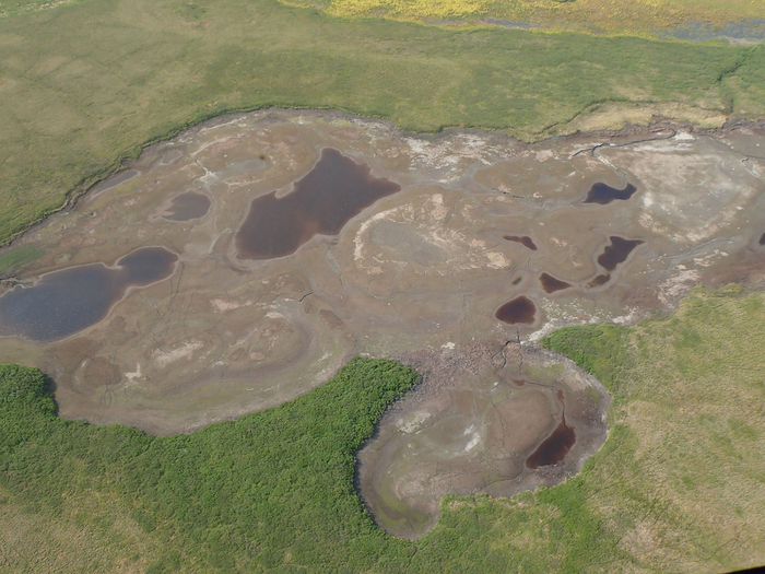 Drying Arctic lake