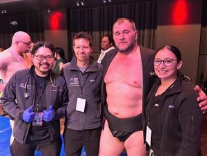 Physicians from Mount Sinai’s Department of Rehabilitation and Human Performance at a recent International Sumo League Tournament