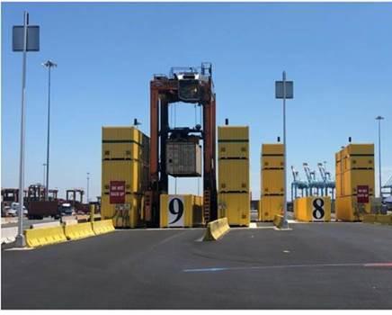 Straddle Carrier Portals at Maher Terminals, Port of New/York New Jersey