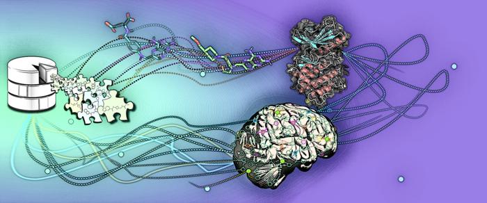 Artistic impression of artificial intelligence in drug design - ©Ina Pöhner