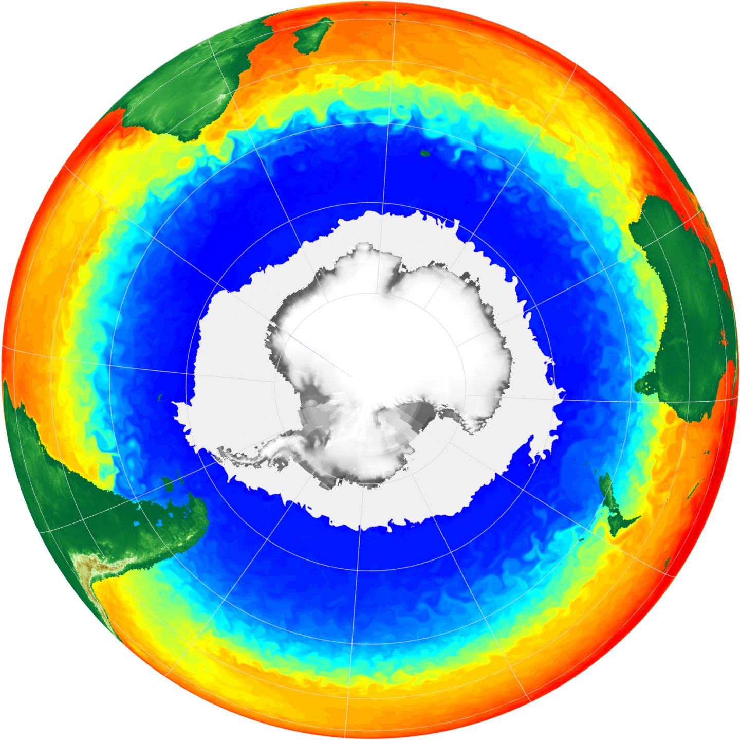 Simulation Of Ocean Surface Temperature Around Antarctica