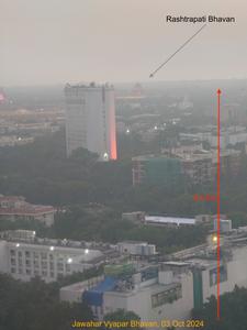 View of the New Delhi capital region from Jawahar Vyapar Bhavan (with description)