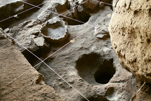 Areni 1 Cave Trench 1, Chalcolithic Period, late 5th millennium BCE. The pots contained food offerings and three of them each had a secondary burial of a child which were included in the study and their genomes indicate the early appearance of Eastern hunter-gatherer ancestry in West Asia.