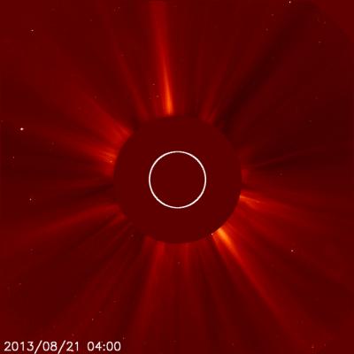 A Faint CME Cloud Expanding out from the Left Side of the Sun