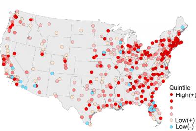 City Pollution Disparity Levels