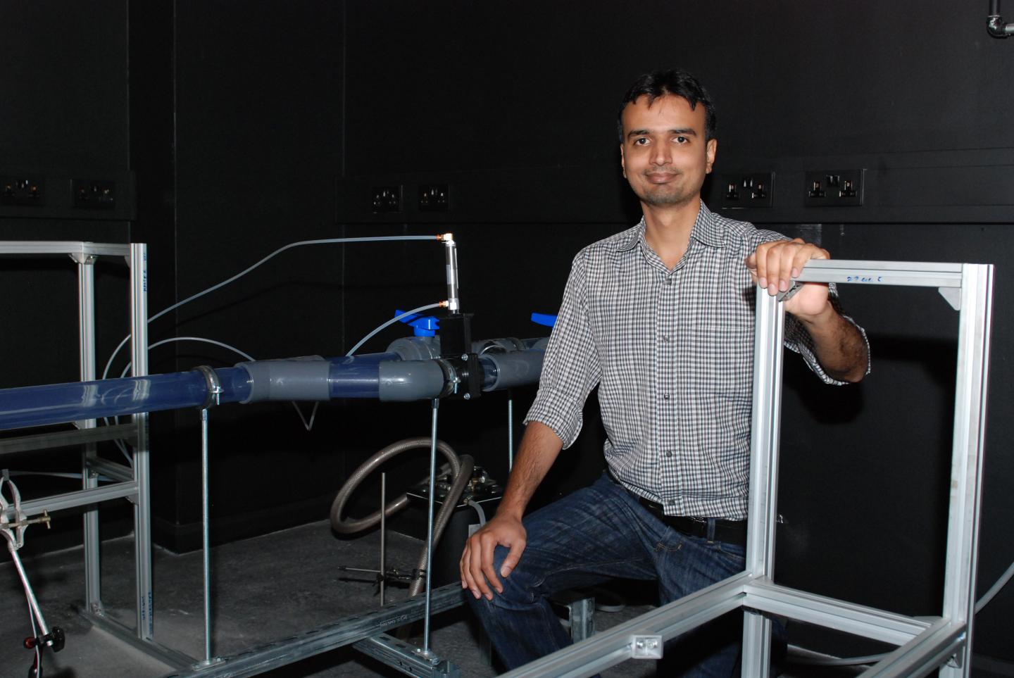 Dr. Taimoor Asim in the Laser Lab