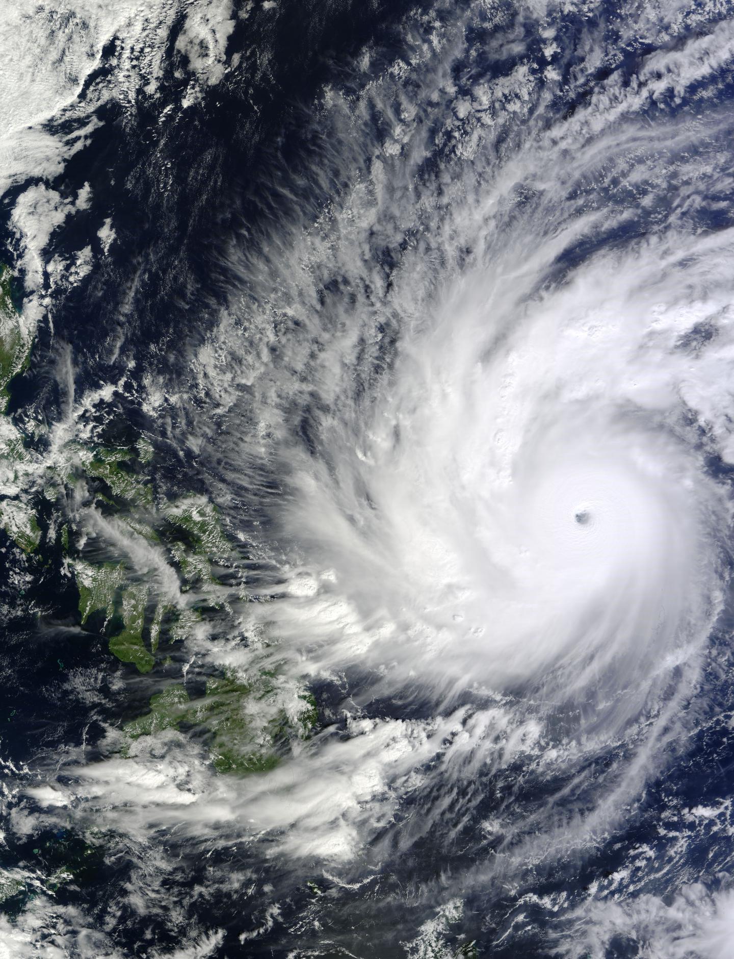 NASA's Terra Satellite Image Of Super Typhoon Hagupit 12-4-14