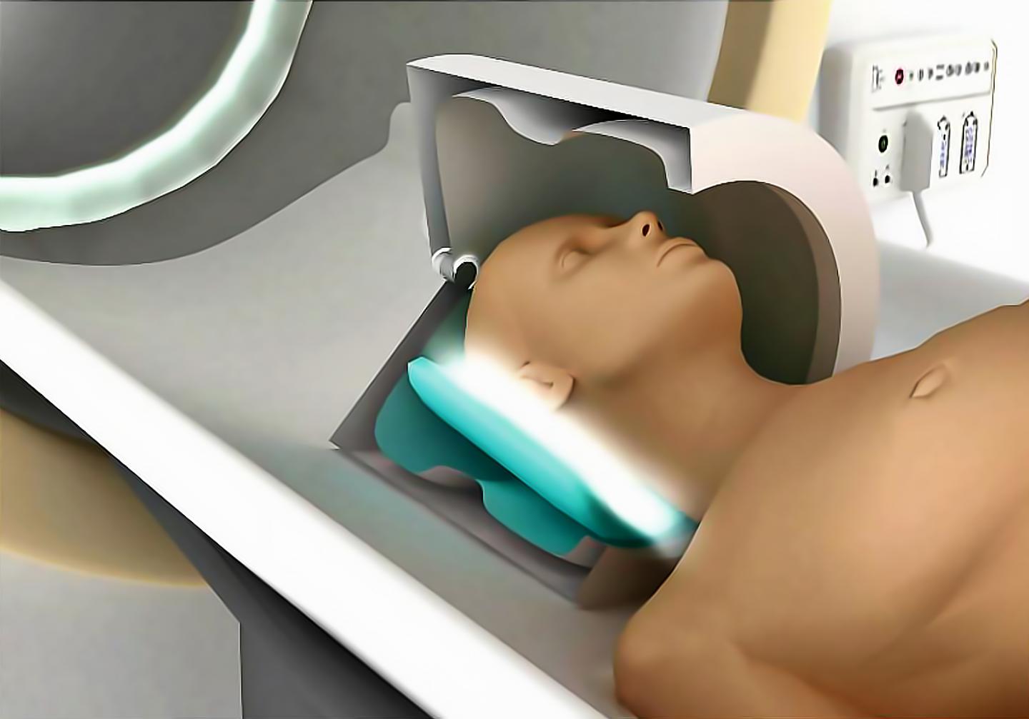 A Patient in MRI Scan Modified by Metasurface