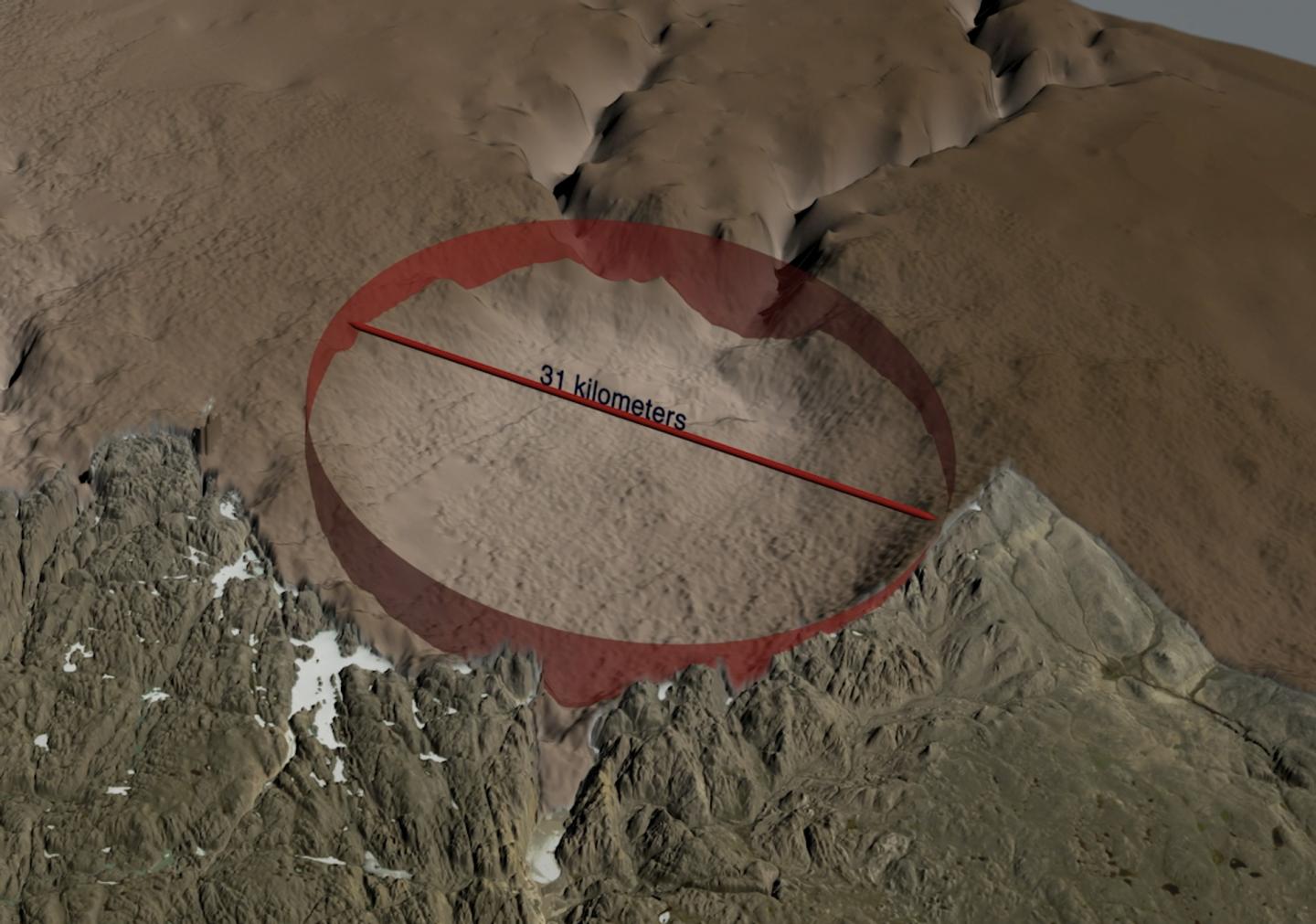 The First Impact Crater Found Underneath the Greenland Ice Sheet (2 of 9)