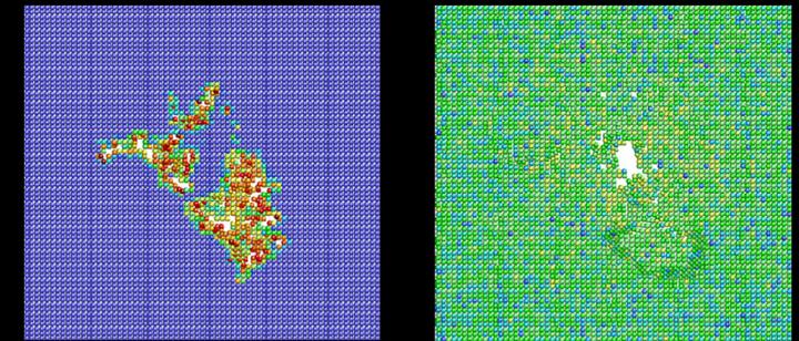 Damage Production and Radiation Mixing in Materials