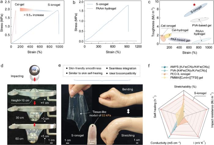 Figure 2 Investigating the mechanical properties of S-ionogel.