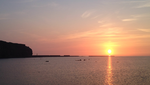 Sunset over Helgoland