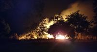 Night Bush Fire, Zambia