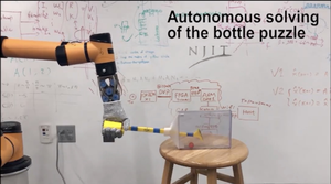 Robot Learning Physical Skills in Bottle Puzzle Challenge